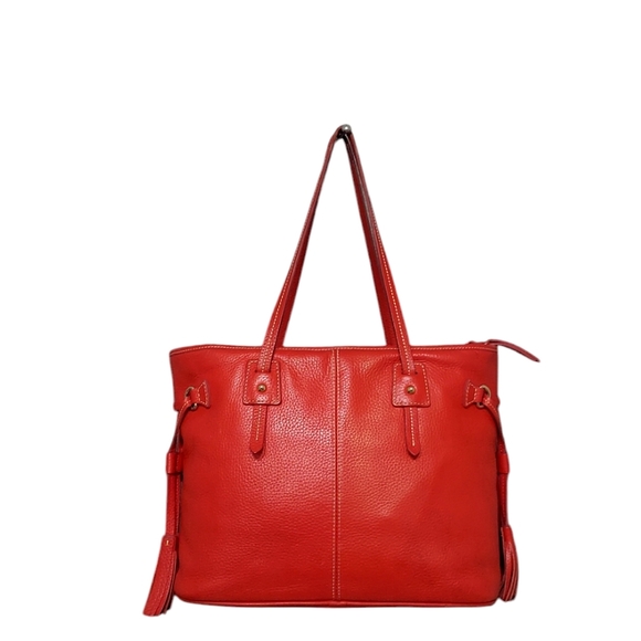 Dooney & Bourke Large Leather Davis Shoulder Tote Bag - Picture 4 of 16